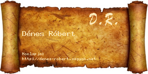 Dénes Róbert névjegykártya