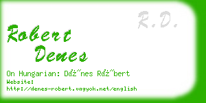 robert denes business card